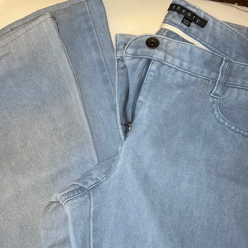 Brand New Theory Wide Leg Cotton Denim Like Pants